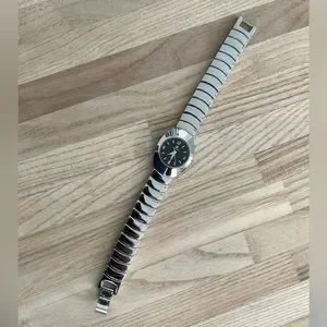 Swiss Hills Ladies Watch Polished Stainless Bracelet Black Dial Stainless Hands Swiss Hills | Accessories | Swiss Hills Ladies Watch  main image 2